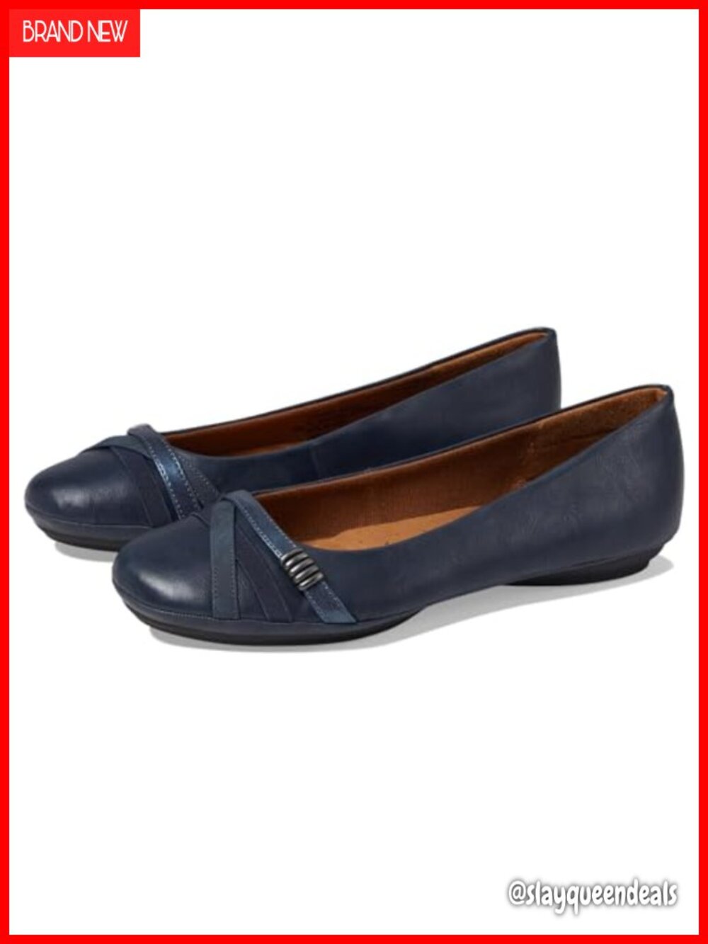 Womens Shainna Comfort Flats Lightweight Flexible Casual Shoes
